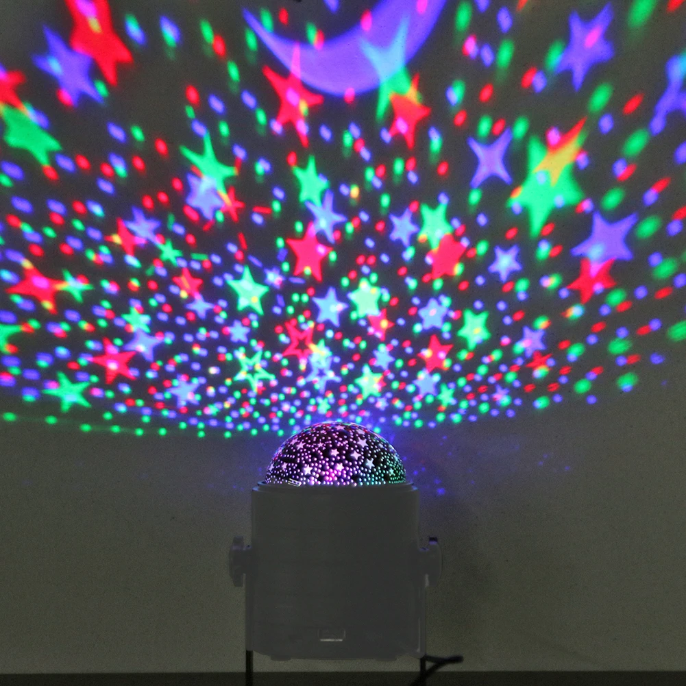

White Star Sky Projector Light Remote Control USB Plug-In White Laser Magic Ball Light Crystal Flash Colorful Stage Lighting