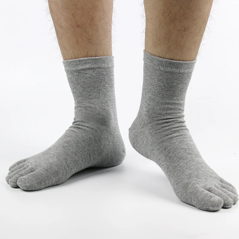 Носки мужские/женские дышащие хлопковые с пятью пальцами для велоспорта бега