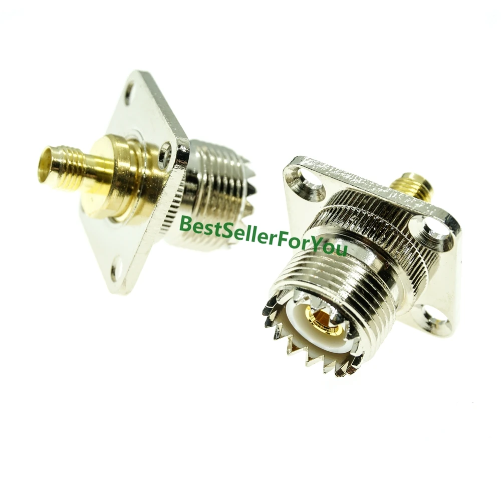 

UHF female SO-239 SO239 to SMA jack flange mount RF adapter connector RADIO