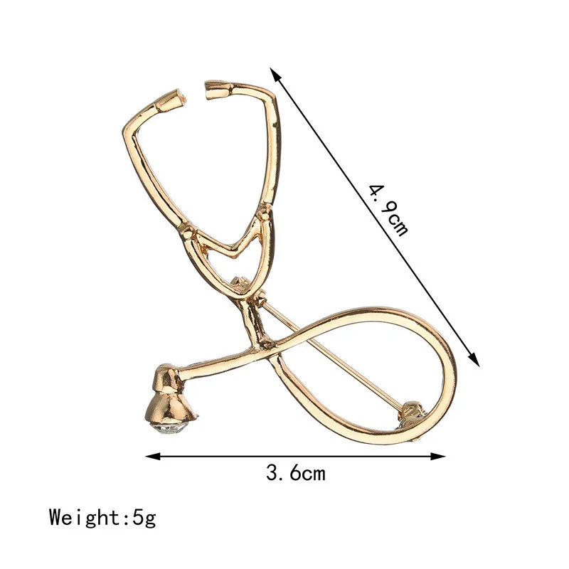 Высококачественный SexeMara 2 Цвет Броши с принтом Медсестры Брошь в виде стетоскопа