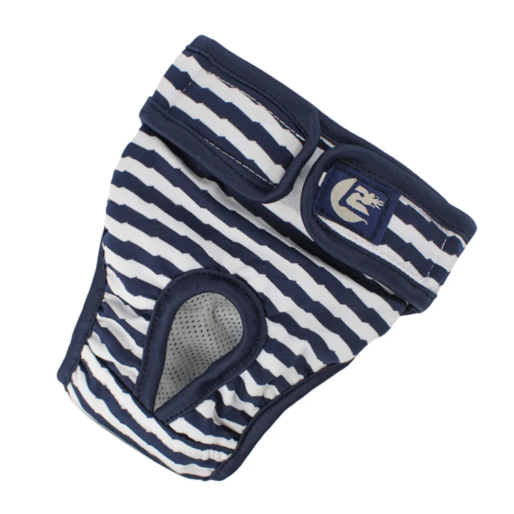 

1pc Pet Diaper Sanitary Physiological Pants Dog Puppy Female Stripe Pattern Shorts Panties Menstruation Underwear Pet Clothes wi