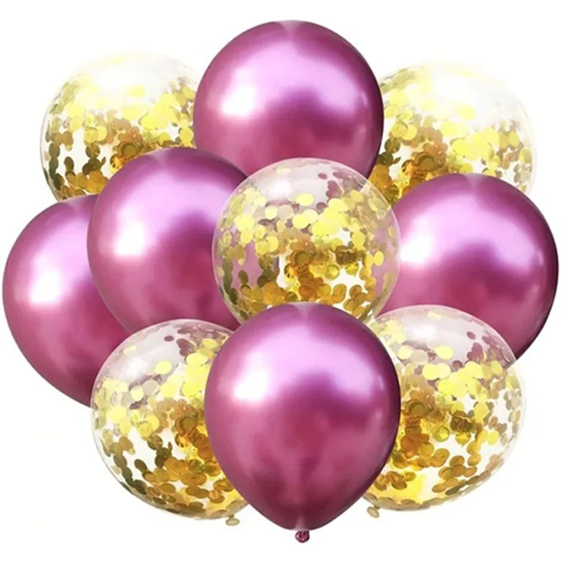 10pcs gold pink 1 Набор, трубка, воздушный шар, подставка, 7 шт., латексные шары, с днем рождения, украшения для вечеринки, для детей, Детский душ, свадебные принадлежности - Цвет: 10pcs gold pink