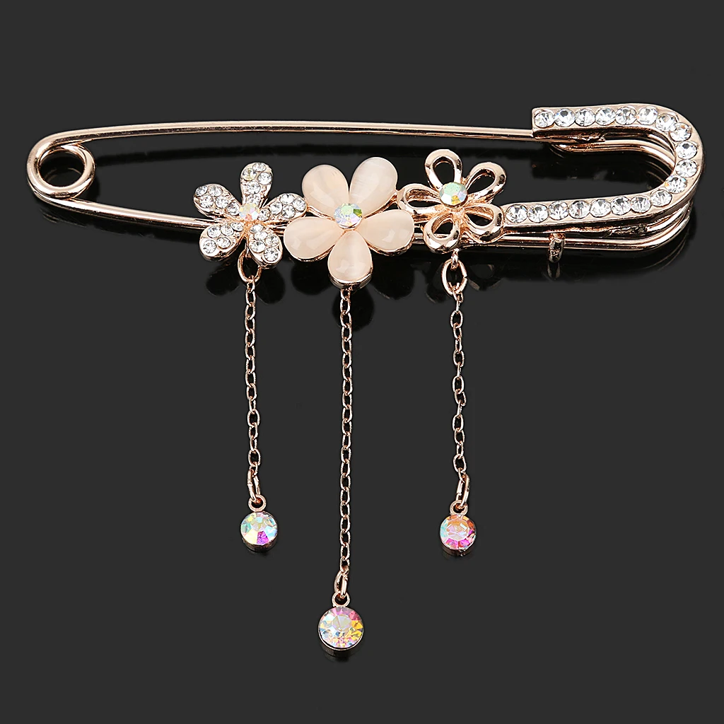 2 шт. розовое золото цвет Диамант металлическая брошь с булавкой Kilt защитный шарф