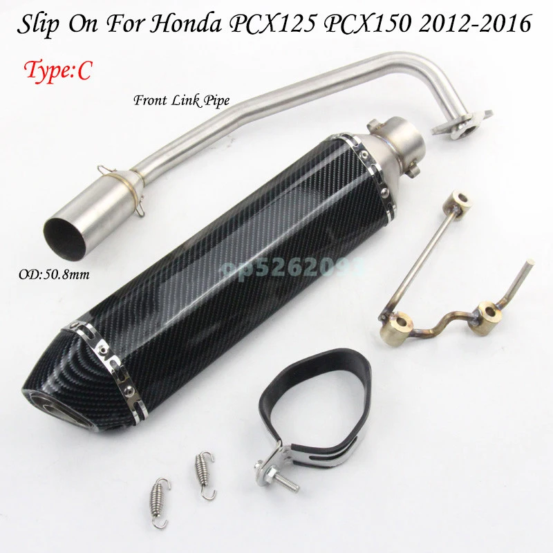 Slip on выхлопных газов для Honda PCX125 PCX150 2012 2013 2014 2015 2016 полный мотоцикл выхлопной