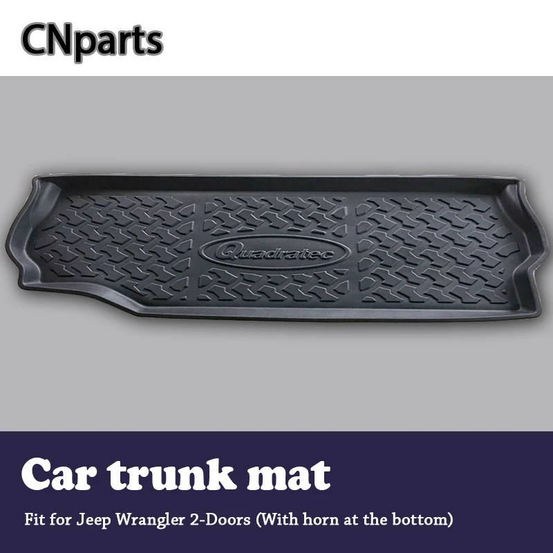 

Автомобильный грузовой задний коврик для багажника для Jeep Wrangler, 2 двери с гудком на дне YJ TJ JK JL, Стайлинг, Противоскользящий коврик, аксессуары