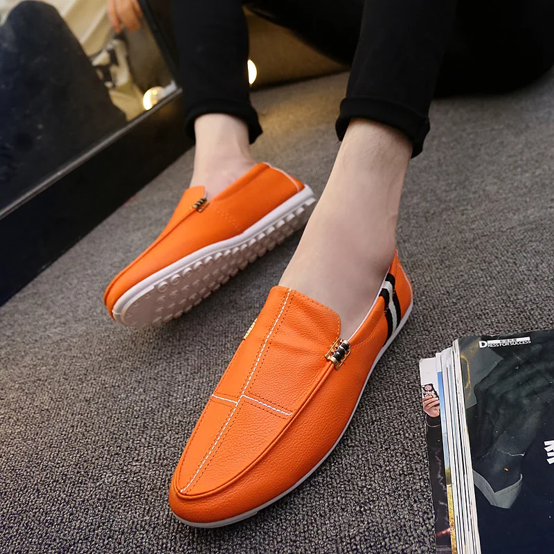 Brand 2018 New Fashion Men Casual leather soft Shoes Loafers Driving slip on breathable Flats Concise AA-59 | Обувь