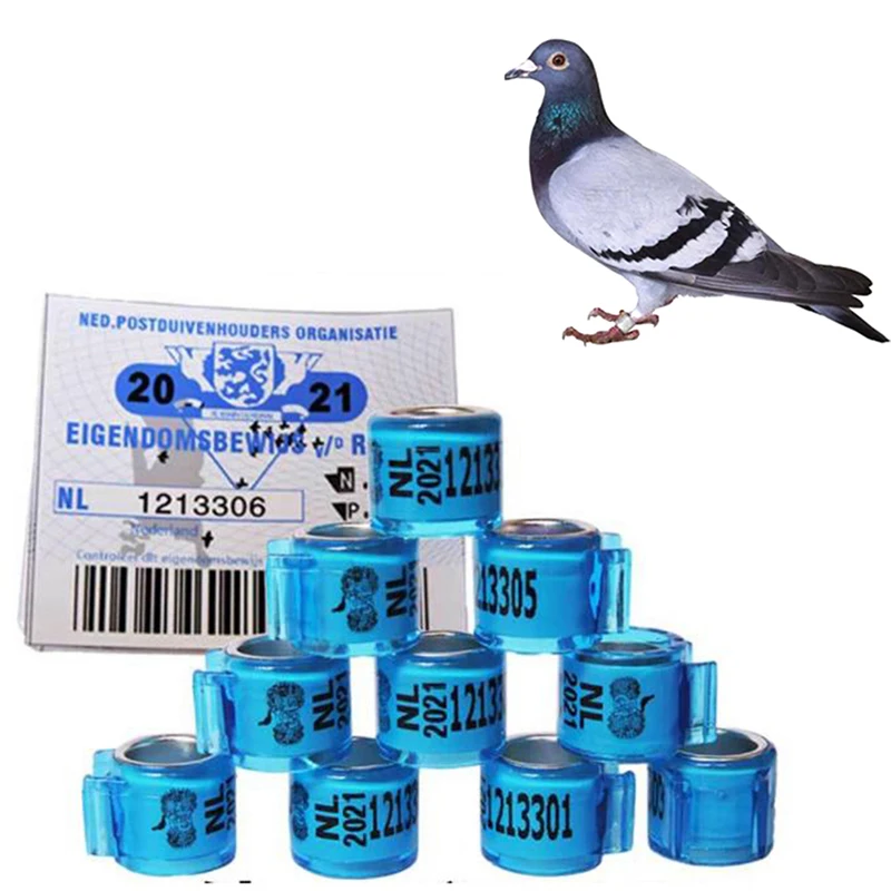 

2pcs Pigeons Rings Identification Ring Pigeon Foot Ring with Certificate Durable Pheasant Foot Ring Multicolor Bird Ducks Tools