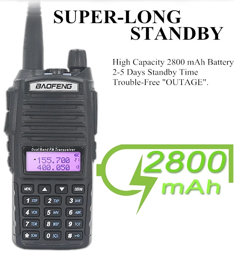 Рация Baofeng UV82 2 шт. 10 км 8 Вт UV-82 рация двухсторонняя любительская радиостанция УКВ