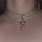 Цепочка-чокер Женская на шею, в виде змеи, двухслойная, 2021