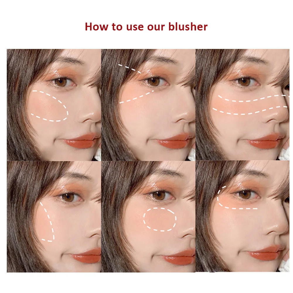 

6-Color Matte Blush Long-Lasting Natural Color Without Fading Monochrome Blush Waterproof Moisturizing Facial Makeup Cosmetics