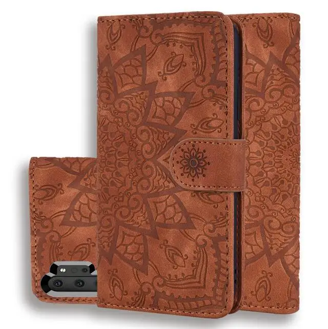 Brown Чехол для samsung Note 10 Note 10 Pro Note 9 S9 Чехол-книжка из искусственной кожи с откидной крышкой для samsung Galaxy S9 S8 Plus S7 edge S6 Чехол-книжка - Цвет: Brown