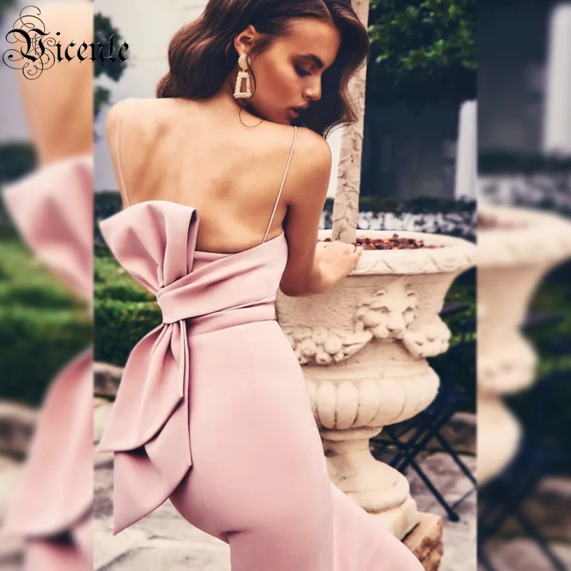 VC Бесплатная доставка 2020 облегающее платье на тонких бретельках с бантом спине