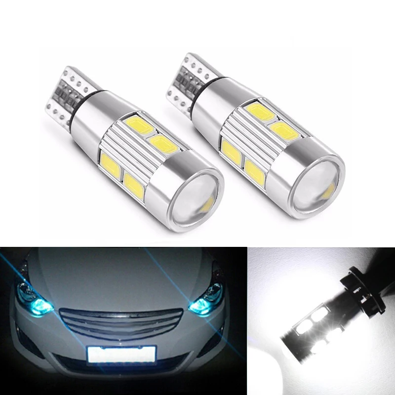 2x T10 W5W 5630smd светодиодный габасветильник с объективом проектора для Hyundai solaris accent i30