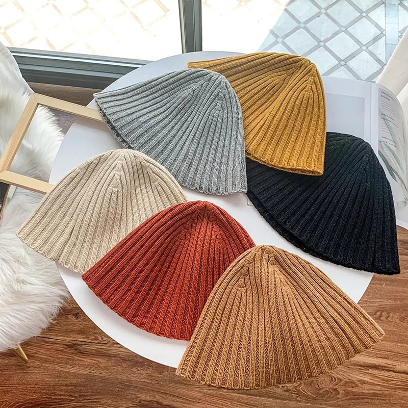 

Net Red Beggar Ladies Hat Korean Style Tide Woolen Hat Bucket Hat Female Fisherman Hat Female Hat Autumn and Winter Knitted Hat