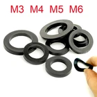 Черное резиновое изоляционное уплотнительное кольцо, резиновая плоская прокладка шайбы M3 M4 M5 M6 M8 M10 M15 M20 для домашнего ремонта