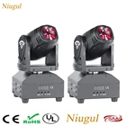 Светодиодный точечный луч с движущейся головкой, 2 шт.лот, 10 Вт, DMX512 RGBW