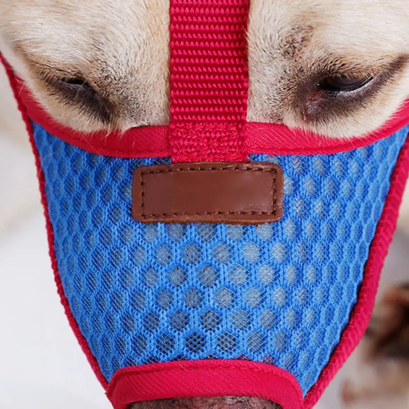 Регулируемая сетка рот мордочка для маленьких и больших собак анти намордник