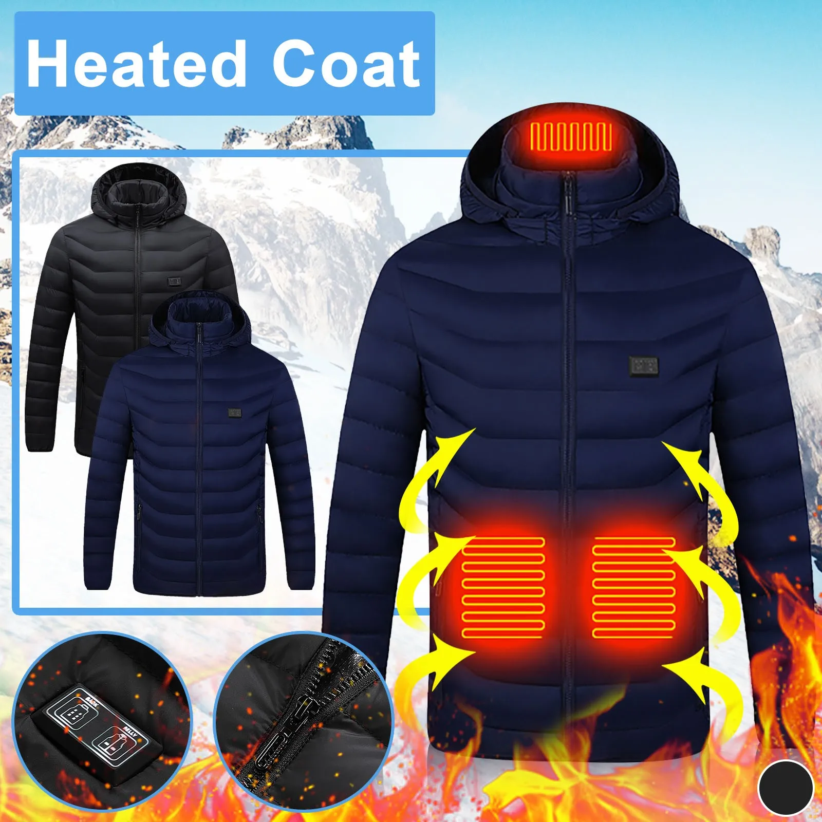 

Новый модернизированный жилет с двойным управлением, 9 нагревательных жилетов, умное теплое пальто с постоянной температурой