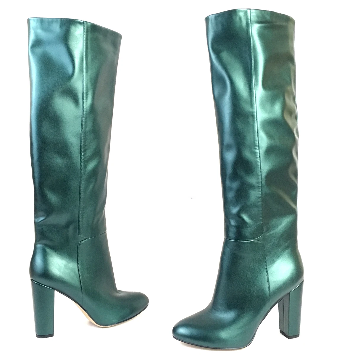 Женские сапоги Сапоги до колена с круглым носком на высоком каблуке Женская