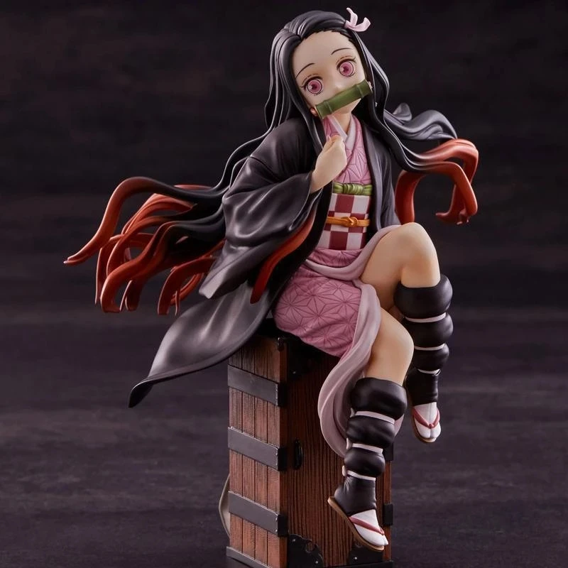 

Anime Devil's Blade Kamado Nezuko Backpack Manga Statue Demon Slayer Kimetsu No Yaiba Action Figure Collectible Model Doll Toys