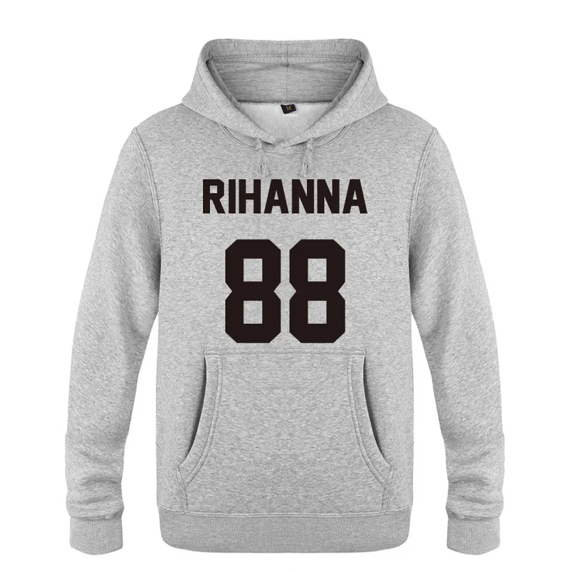 Мужские толстовки с капюшоном Music Rock RIHANNA 88 флисовая мужская кофта-худи принтом
