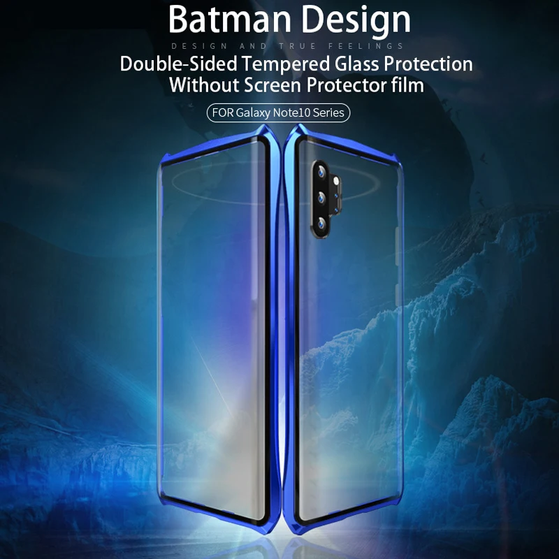 Магнитный адсорбционный металлический чехол для телефона samsung Galaxy Note 10 Plus Vpower