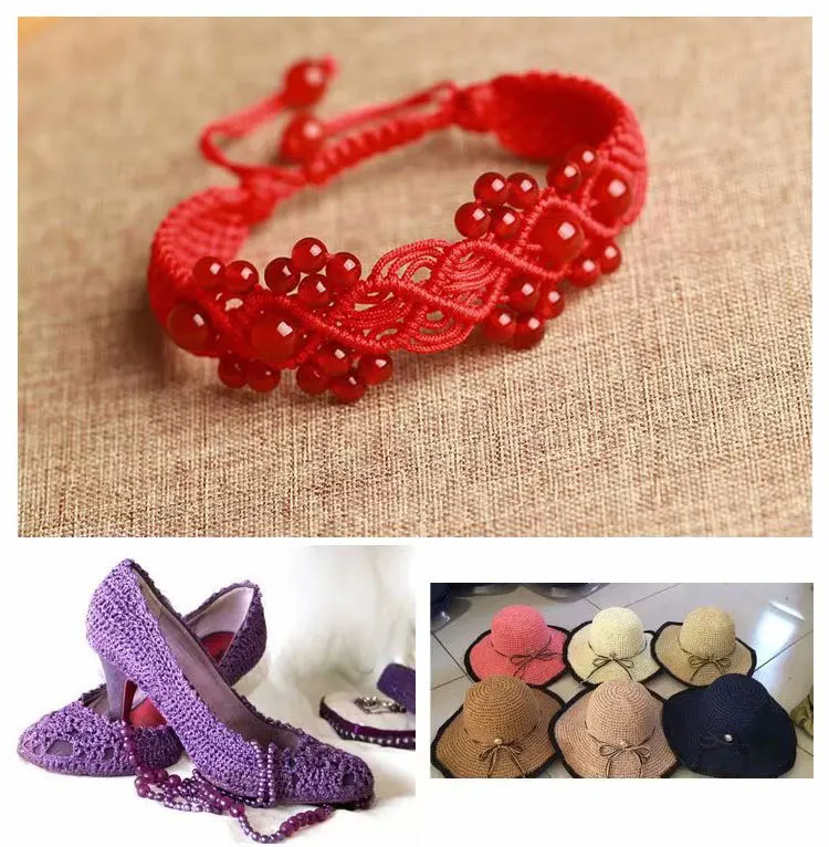 100 г многоцветная прочная плетеная нить шелковый атлас нейлоновый шнур веревка