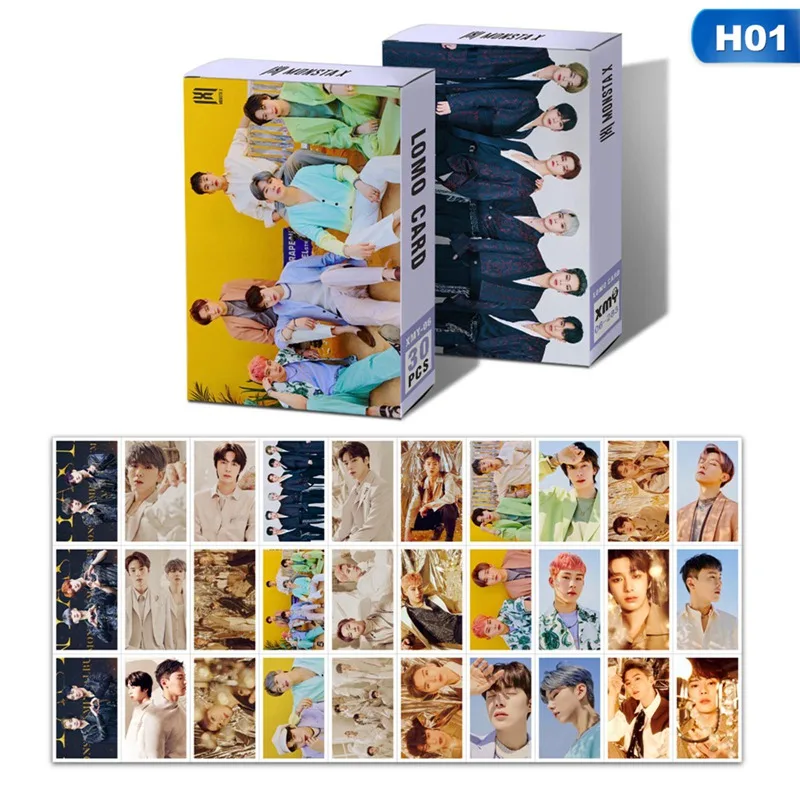 30 шт./кор. Kpop STRAY KIDS MONSTA X NCT 127 дважды новый альбом LOMO Card Фотокарта Самодельные