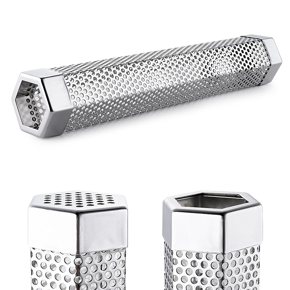 

12 Inch BBQ Smoke Generators Portable barbecue smoke generator Hexagon BBQ Wood Pellet Tube Smoker Outdoor Cooking BBQ Tools