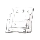 2-х слойный пластиковый держатель для брошюр формата А4, фиксатор для литературы, подставка для вставки брошюры, можно устанавливать на стену или на рабочем столе, 2 шт.