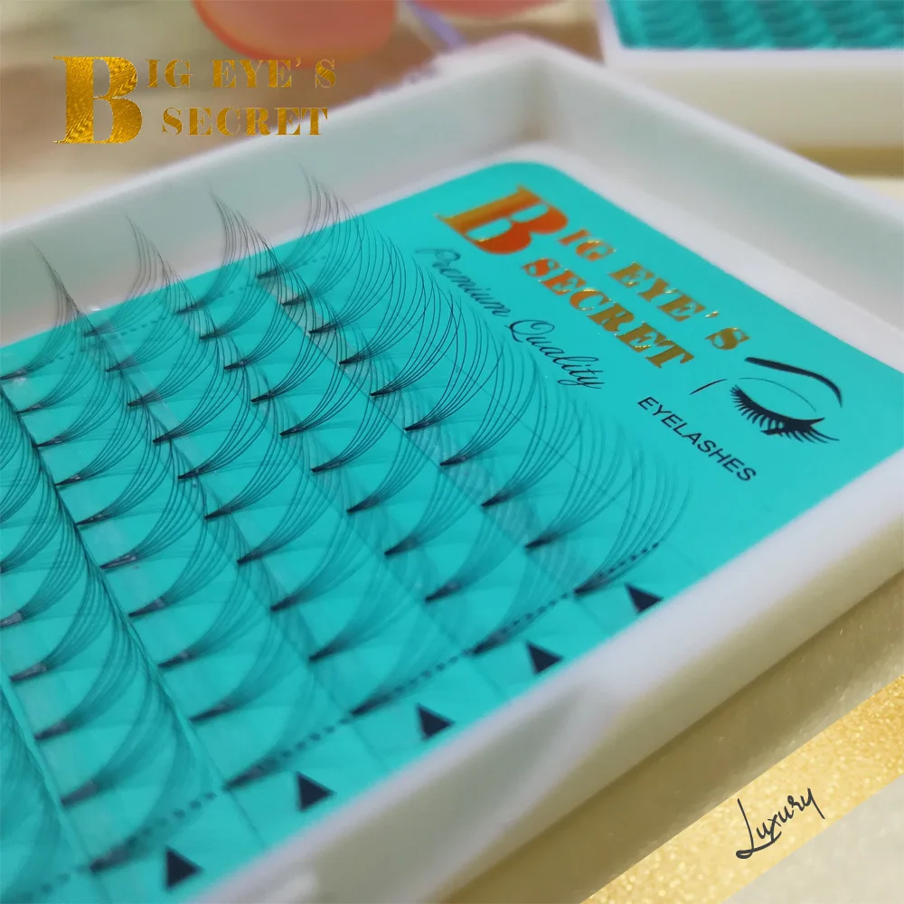 

Накладные ресницы Big eye's secret, вееры, короткие ресницы для объема, макияж, наращивание ресниц на русском языке