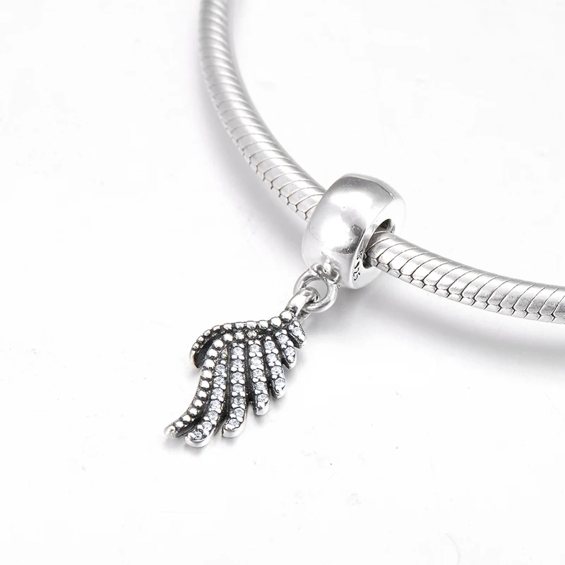 Новинка как крылья ангела Стерлинговое Серебро 925 пробы прозрачный CZ изящный