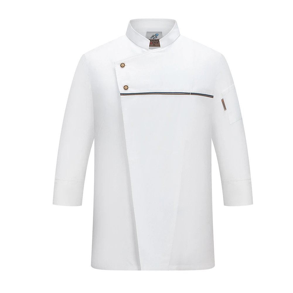 Высококачественная Униформа шеф повара с длинным рукавом рабочая куртка для