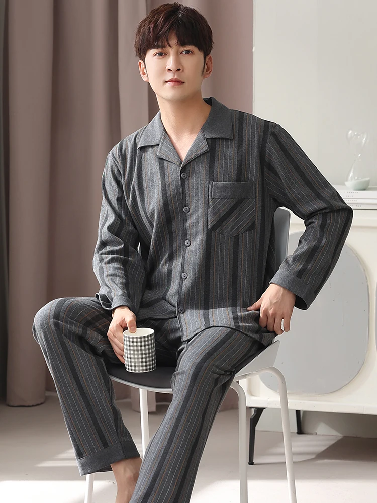 

Зимняя Хлопковая пижама, мужская синяя одежда для сна, теплая Пижама для мужчин, домашняя одежда, PJ 100% хлопок, пижама для мужчин, зимняя женск...