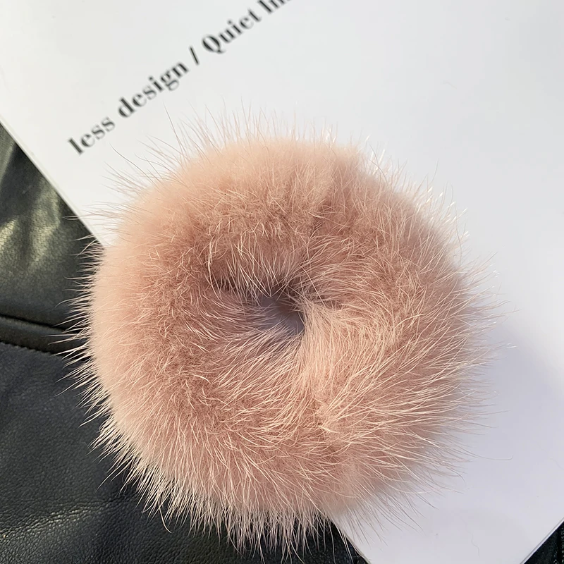 Роскошная повязка для волос из натурального меха норки держатель пушистая