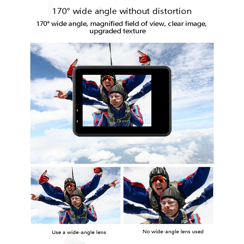 Новинка 4K / 60Fps 2 дюйма + 1 3 умная Экшн-камера с двойным экраном 170 ° DV подводная