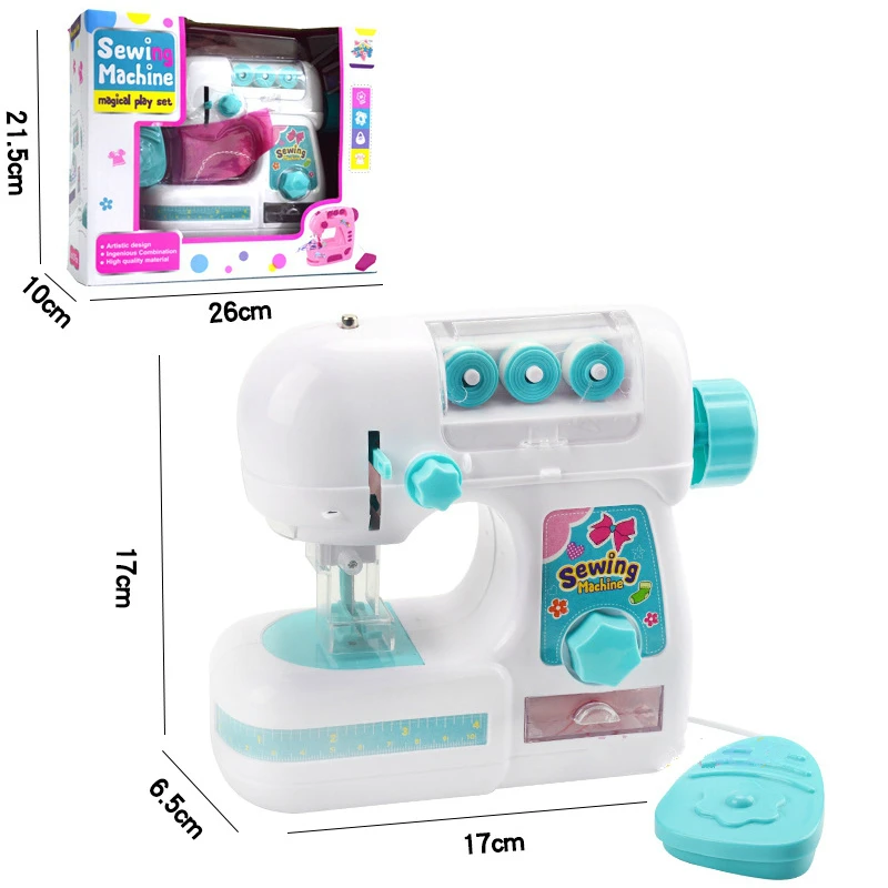 

Kids Simulation Sewing Machine Toy Mini Furniture Toy Educational Learning Design Clothing Toys Creative Gifts For Girl Children