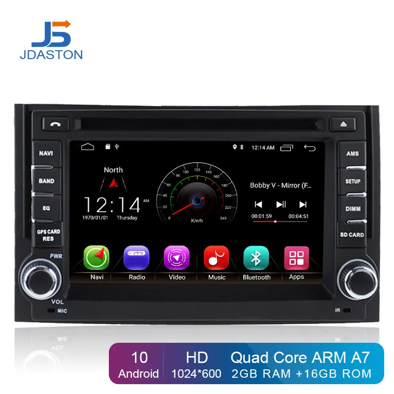 Автомобильный DVD плеер JDASTON Android 10 для Hyundai H1 STAREX GPS навигация 2 Din автомагнитола