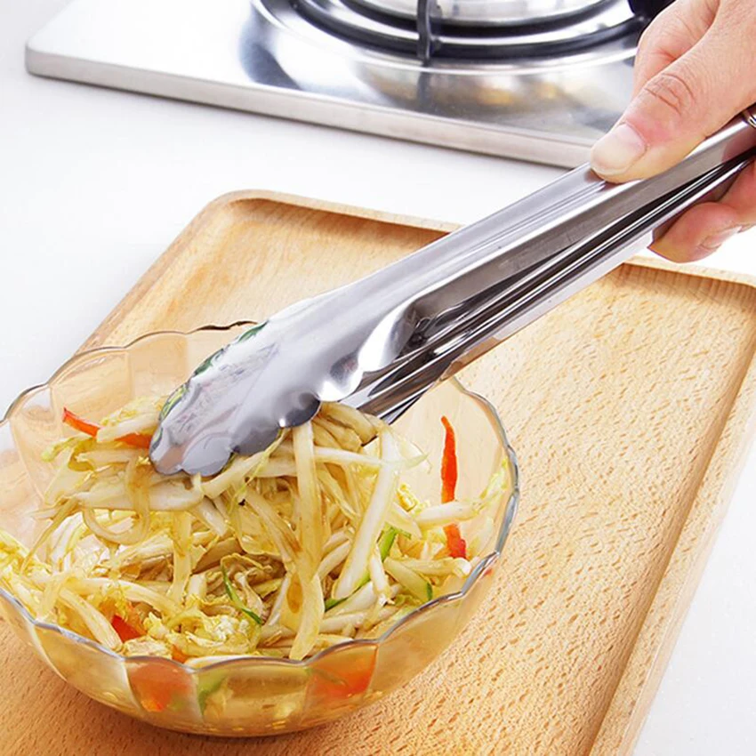 1 шт. горячая Распродажа Нержавеющая сталь щипцы для барбекю мяса Еда зажим