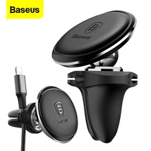 Baseus Cable Organizer Magnetic Car Phone Holder For iPhone 11 Pro Xs Max X Car Magnet Air Vent Mount Mobile Phone Holder Stand