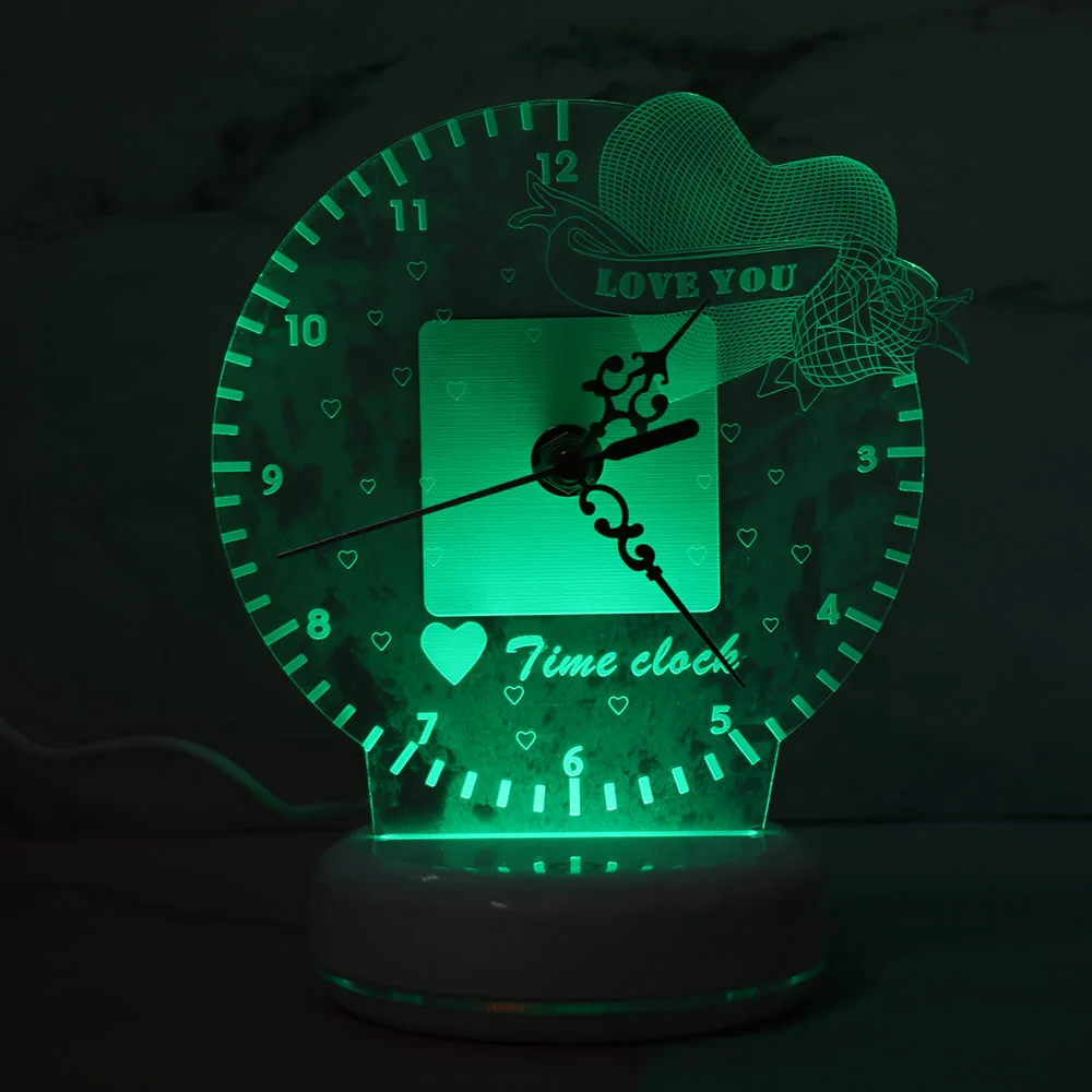 

3D Night Light Touch Control 7 Color Acrylic Table Decor