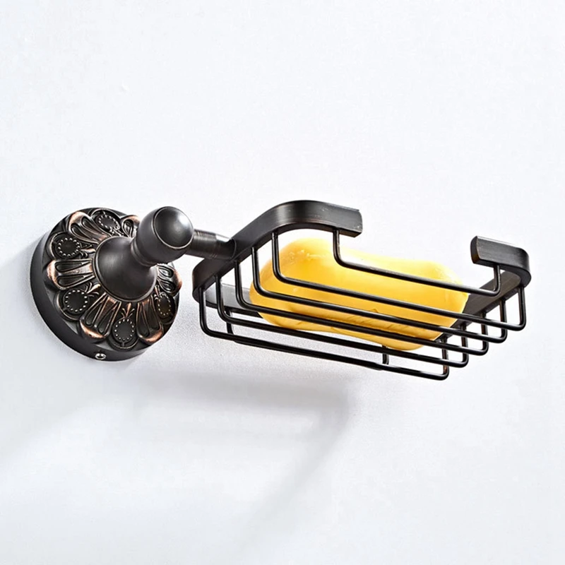 

Wall Mounted Bathroom Soap Basket Bath Soap Dish Holder Wall Hanging