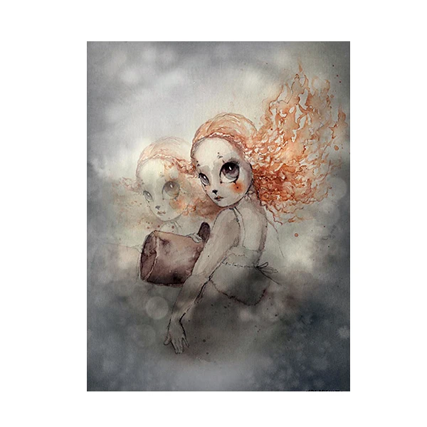 Гостиная домашний декор плакат печать Скандинавская Картина на холсте Девушка