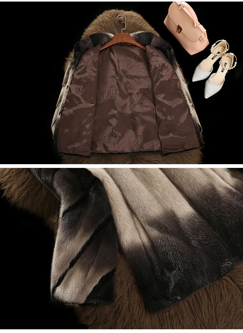 inverno новая полностью из норки шуба curto alero de Диаманте moda generoso de vison casaco de pele das mulheres