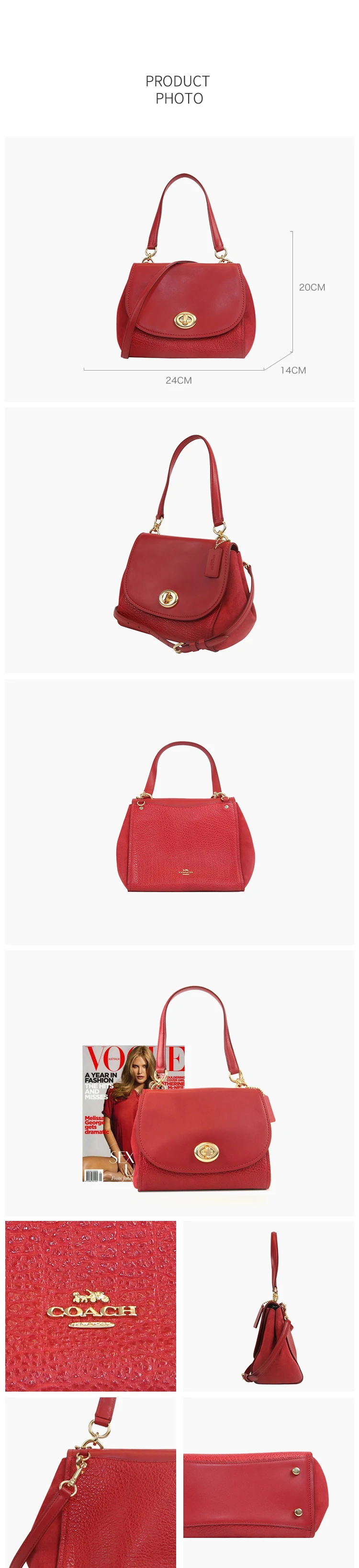 Кожаная сумка-портфель F22348 Faye из смешанных материалов