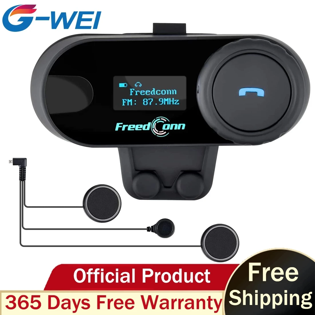 

FreedConn Bluetooth Helmet Intercom Motorcycle TCOM-SC Headset Interphone LCD Screen 800M 2-Way casco Motorcyclist headphones