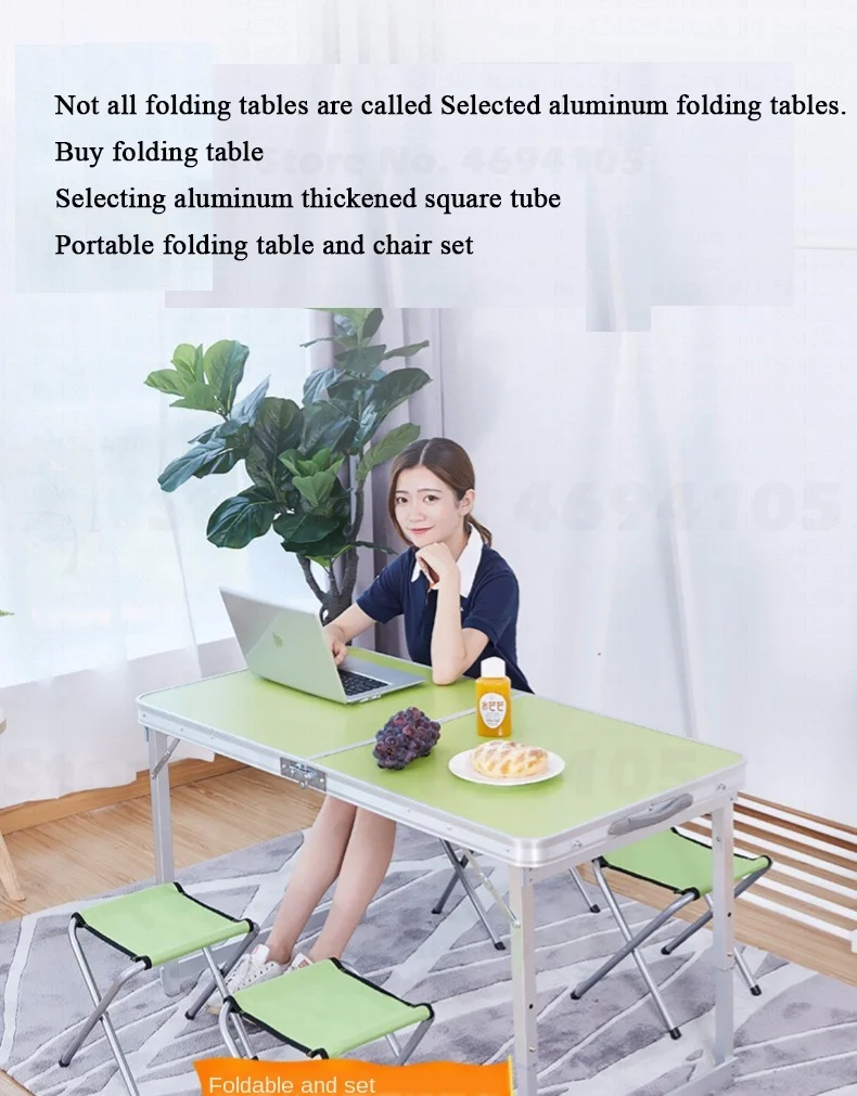 H портативный складной 2/4 стул алюминиевый настольный набор стабильный для кухни