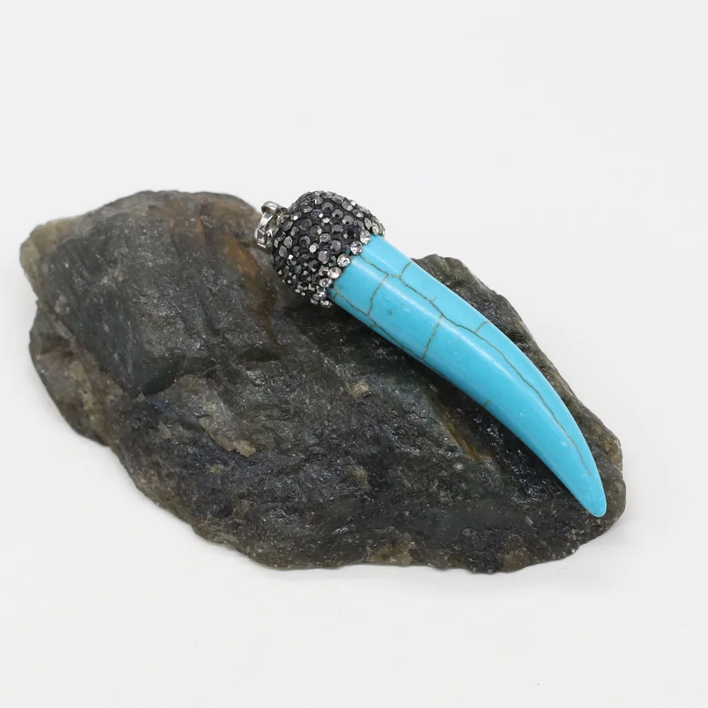 Кулон из натурального камня в форме Чили набор бирюзовых бриллиантов изысканные