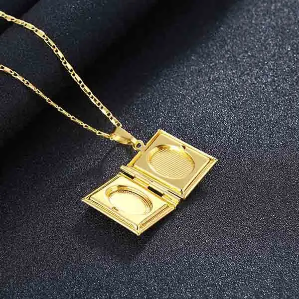 Новый Для женщин мужчин ожерелье Аллаха Кулон-фоторамка Цепочки и ожерелья