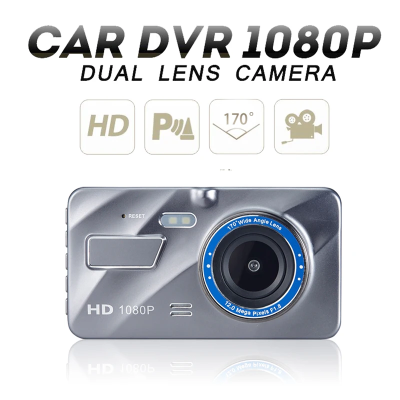Conkim Видеорегистраторы для автомобилей Full HD 1080P 4 дюйма IPS Экран автомобиля Камера